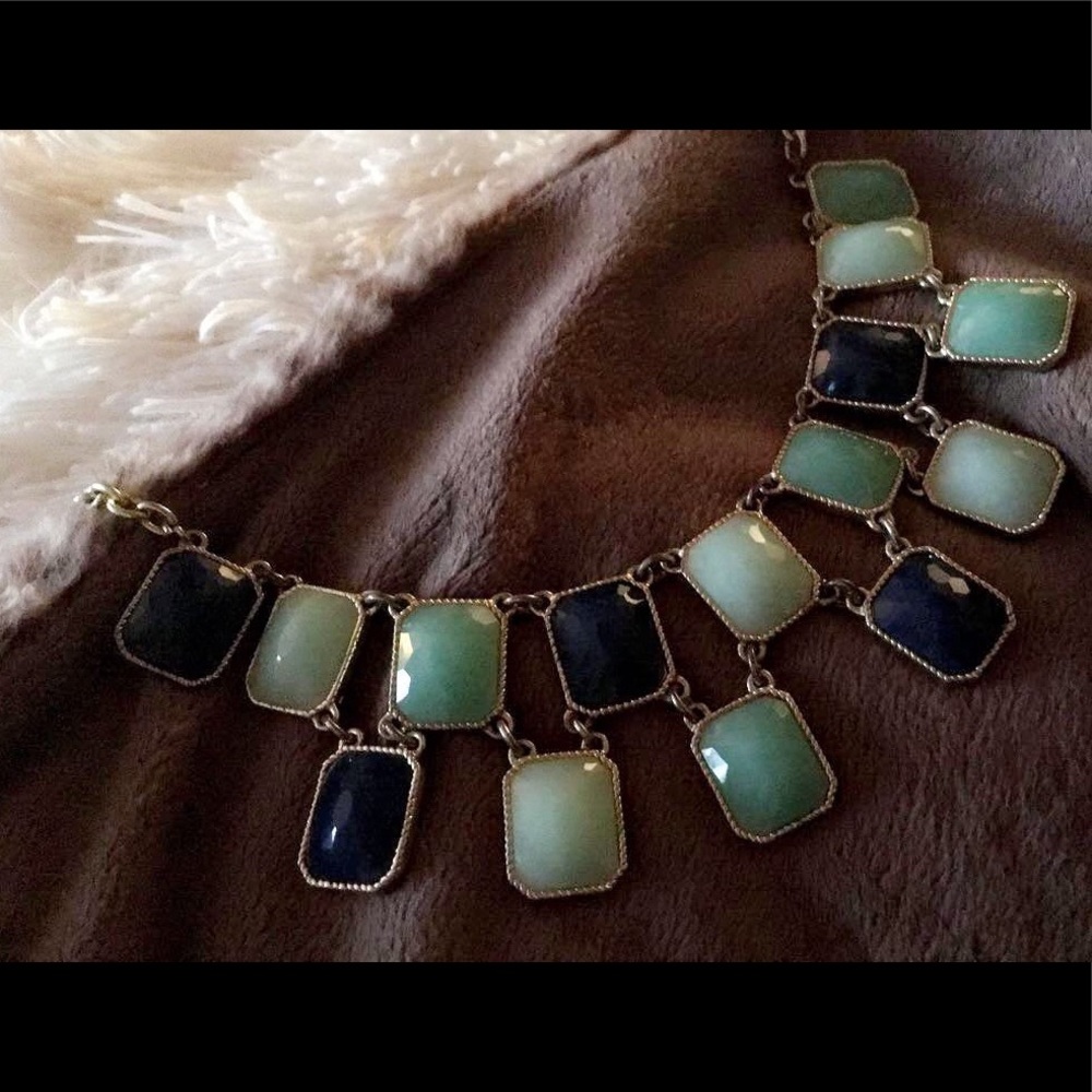 Blue Turquoise Statement Necklace